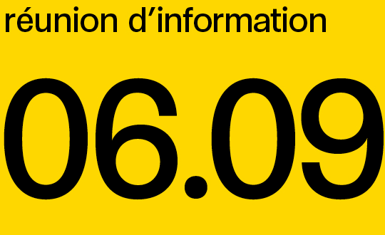 réunion d'information le 6 septembre