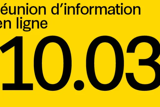 Réunion d'information en ligne le 10 mars