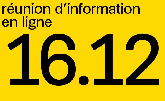 Réunion d'information en ligne