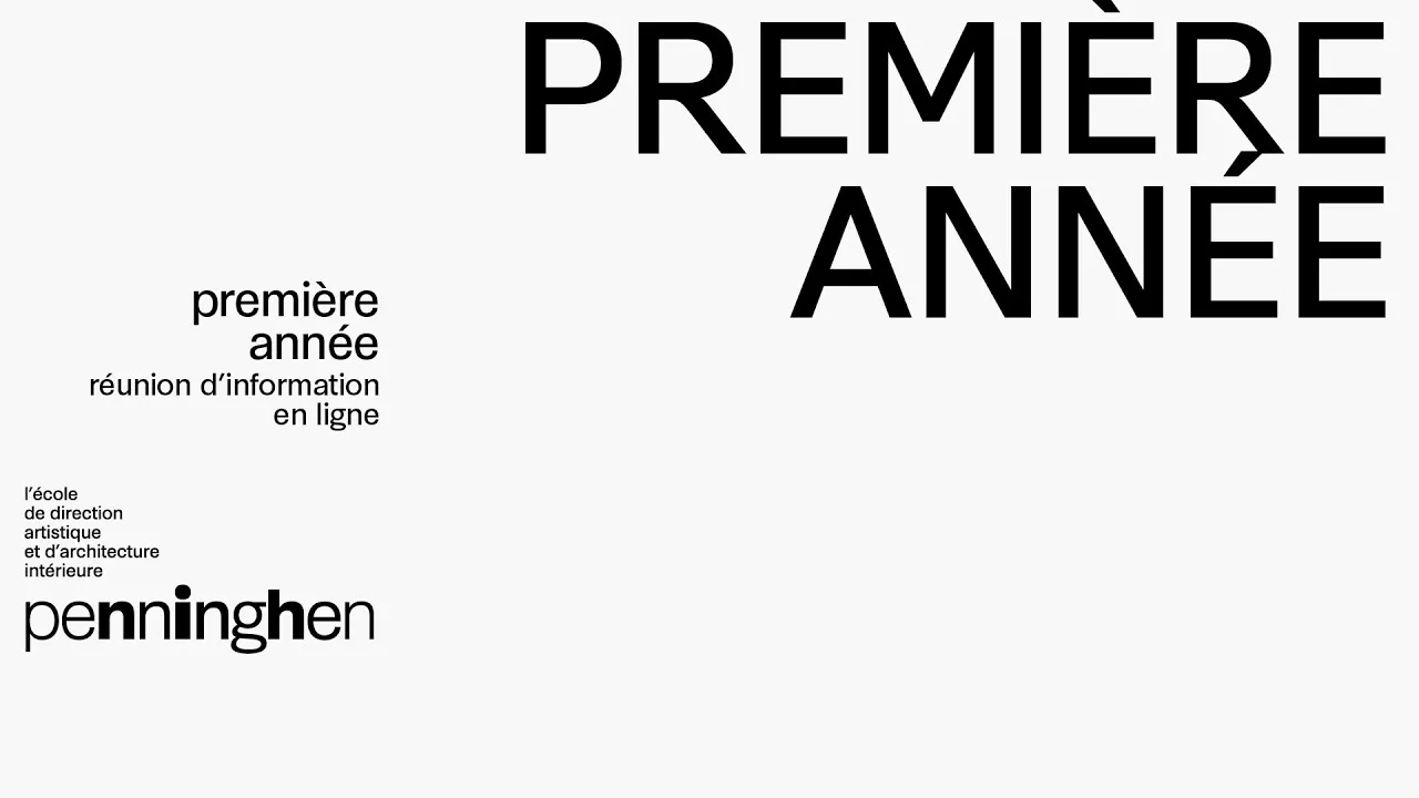 Preview image for the gge video "Réunion d'information en ligne - Première année - Penninghen".